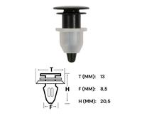 10x Türverkleidung Clips Befestigung Klips Tür Clip für Volkswagen schwarz