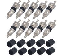 10x Ventileinsatz + Ventilkappe Reifenventil Kappe PKW LKW Auto Motorrad Fahrrad
