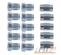 10x VERSCHRAUBUNG + 5x VERBINDER FÜR BREMSLEITUNG BREMSROHR Ø 4,75 MM