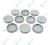 10x YOU.S Nabenkappen Nabendeckel Radnabenabdeckungen Zierkappen 74 - 69 mm grau