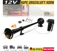 115DB、12V Fanfare Hupe Druckluft Horn Nebelhorn schwarz mit Kompressor PKW LKW