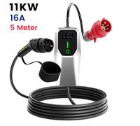 11KW 16A Typ 2 Tragbares EV Ladegerät EV Elektroauto Ladegerät CEE Wallboxen 5M