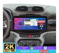12.3" 2K 4+64GB Für Jeep Renegade 2014-2024 Autoradio GPS Navi CarPlay RDS/FM BT