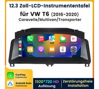 12,3'' LCD Armaturenbrett Display Für VW T6 16-20 Caravelle/Multivan/Transporter