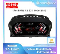 12,3 "Linux Auto LCD Dashboard Für BMW X5 E70 X6 E71 2006-2013 CCC CIC Instrument Cluster Panel virtuelle CockPit Tachometer with carplay