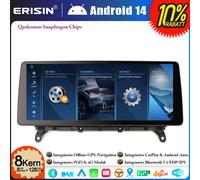 12,3" Qualcomm 8-Kern 8+128GB Android 14 Autoradio GPS für BMW X3 F25 X4 F26 NBT
