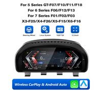 12.3''Digital Instrument Cluster w/CarPlay For BMW 5-7 X3 X4 X5 X6 F10 F15 F25