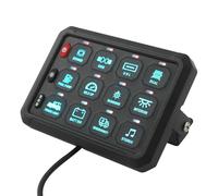 12 Gang Schalttafel, DC12V-24V APP-Steuerung Schalter Panel mit RGB LED Licht, Schaltpanel für 12V-24V Autos, LKWs, Geländewagen, Boote