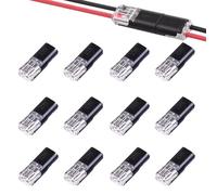 12 Stück Auto Kabelverbinder Wasserdichte 2 Polig,12v Stecker 2 Pin,Kabel Verbinden Steckverbinder,Schneller Kabelstecker Verbindungen 12v,Kfz Connector,Kabelverbindungen,für 18-22 Awg Kabel Crimp