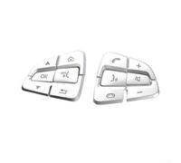 12 Stück Chrom-Knopfabdeckungen für Mercedes für Benz Lenkrad W205 C-Klasse S205 Touring C205 Coupe GLC C253 X253 2015 2018 ABS Kunststoff Zierleiste