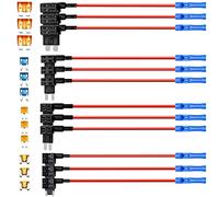 12 Stück Sicherungshahn für Kfz, 12 V Sicherungsadapter für Auto, Mini-Sicherungsstecker ATC AMP Flachsicherungshalter