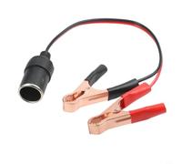 12 V 50 A Auto für Batterieklemmen-Adapter mit Krokodilklemmen, weiblicher Steckdosenadapter für Fahrzeuggeräte, reiner Kupferdraht, 35 cm Kabel