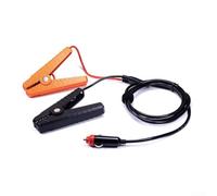 12 V Akku für Ladekabel mit Krokodilklemmen, 1,75 m 16 AWG verzinnter Kupferdraht, robustes PVC für Auto, Wohnmobil, Motorrad, Boot, Solarmodul-Laden, Orange und Schwarz