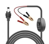 12 V auf 48 V Netzkabel für Starlink mit Krokodilklemmen und integriertem Ein-/Ausschalter, 3 m