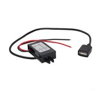 12 V auf 5 V USB-Buchse, DC Konverter-Adapter mit 3 A Ausgang, Verpolungs- und Kurzschlussschutz für Kfz-Ladegerät-Anwendungen