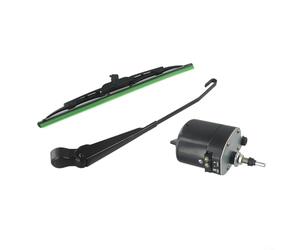 12 V Scheibenwischermotor-Set mit Wischerblatt für Fischerboote, Wohnmobile, Wohnwagen, Traktoren, ATVs, UTVs, kompatibel mit OEM-Teilenummern (Motor)