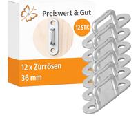 12 x Planenbügel Zurrösen rechteckig 36mm Bordwandöse Anhänger Ladungssicherung