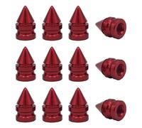 12 x YOU.S Ventilkappen Nieten Reifenventil Rot Metallic für Auto LKW Motorrad