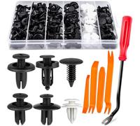 125Stücke Auto Befestigung Clips,5Stücke Auto Demontage Werkzeuge,6 Types of Door Trim Clips, für Autotürverkleidung, Stoßstange, Verkleidung, Kotflügel mit (yellow（125）)