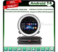 128GB 8-Kern Android 14 DAB+ DVD Autoradio CarPlay GPS Navi für BMW Mini Cooper