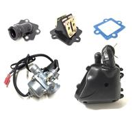 12mm Vergaser + Luftfilter Set passend für Rivero GP Linos Phoenix Racing SP 2 VR XR 50 Minarelli CPI Motor inkl. Ansaugstutzen Membranblock Dichtung Tuning Reparatur Roller