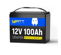WattCycle 12V 100Ah LiFePO4 Lithium Batterie Akku 100A BMS Solar Wohnmobil Boot