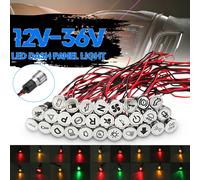 12V 16mm wasserdichte LED-Panel Armaturenbrett Warnleuchte für Auto Universal