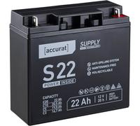 12V 22Ah AGM Batterie Versorgungsbatterie USV Notstrom Golf Caddy Trolley Akku