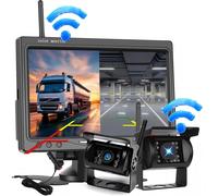 12V 24V 2x Kabellose Rückfahrkamera Funk Mit Monitor Rückfahrsystem Drahtlos LKW