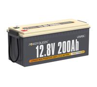 Power Queen 12V 200Ah Lithium Batterie LiFePO4 Akku 100A BMS für Off-Grid System