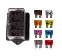 12V/24V 4fach Sicherungshalter Sicherungsdose Sicherungskasten 8 KFZ Sicherungen