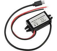 12V/24V auf 5V 3A Netzteil-Konverter DC-DC Step Down Modul USB-A Buchse/Typ C/Dual USB/offener Kabelanschluss Wasserdicht(USB-A Female Conne)