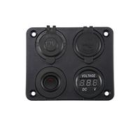12V-24V Auto Boot Steckdose Dual USB LadegeräT Voltmeter Schalten Panel für Fahrzeug Auto Boot Wohnmobil