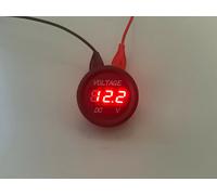 12V-24V Auto Motorrad LED Digital Display Voltmeter Wasserfest Meter Rot UK
