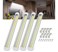 12V/24V LED Streifen Leuchte 120-LEDs 4x Auto KFZ Van VOLT Stablampe Lichtleiste