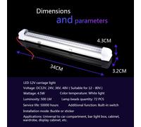 12V/24V LED Streifen Leuchte 72-LEDs Auto KFZ Van VOLT Stablampe Lichtleiste 4x [EEK: A]