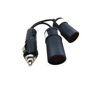 Goobay KFZ/Auto Zigarettenanzünder Y-Verteiler, 12 V, 0.2 m, mit 2,5-A-Sicherung, Zigarettenanzünder-Stecker > 2x Zigarettenanzünder-Buchse, schwarz