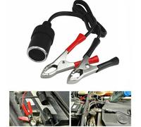 12V/24V Zigarettenanznder Steckdose zur Batterie Krokodilklemmen Adapter