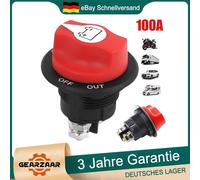 12V-32V AUTO BATTERIE TRENN HAUPT STROM SCHALTER 100A NOTAUS POLTRENNER MOTORRAD