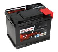 Divine Autobatterie DIVINE F1 12V 60Ah 540 A/EN Pluspol rechts +30% Startleistung