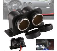 12V Auto Einbau Zigarettenanzünder Steckdose 2 Fach KFZ LKW Buchse Verteiler