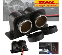 12V Auto Einbau Zigarettenanzünder Steckdose 2 Fach KFZ LKW Buchse Verteiler neu