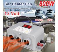 12V Auto Heizlüfter Autoheizung Scheibenenteiser 3 Loch Demister Defroster 800W [EEK: A+++]