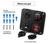 12V Auto KFZ Zigarettenanzünder Steckdose mit Dual USB Ladegerät Buchse Einbau