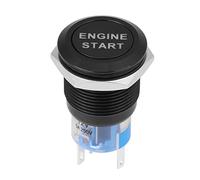 12V Auto Startknopf, 19mm Zündschloss Engine Start Button Motorstart Druckknopf Wasserdicht LED-tastenschalter Zündstarter Zündstartschalter, für Motor Traktor