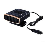 12V Autoheizung Tragbar Heizgebläse Fahrzeug mit 360° | Drehbar Fensterentfroster Elektrisch für LKW PKW Bus Enteiser Windschutzscheibe Zusatzheizung Kabine für Schwarz(Gold)