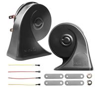 12V Doppelton Hupe Lautes Air Horn Set, Wasserdichte Signalhorn Kit für Auto, LKW, Motorrad, Boot, Super Laute Lkw Auto Tiefton Luft Hörner, Tiefton Zughorn, Super Laut, Universal passend