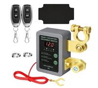 12V Drahtloser Ferngesteuerter, Auto Trennschalter Batterie Trennschalter 12V 240A mit LED-Spannungsanzeige Fernbedienung Automatische Abschaltung Batterietrennschalter für RV, ATV, LKW (Grau)