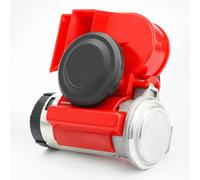 12V Fanfare 139DB 2-Klang Druckluft Horn Hupe Rot Kompressor KFZ NFZ 530-680HZ.