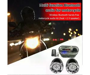 12V Motorrad-Lautsprecher-Audiosystem, wasserdicht, Motorrad-Lautsprecher, USB-Ladegerät, Bluetooth-Fernbedienung